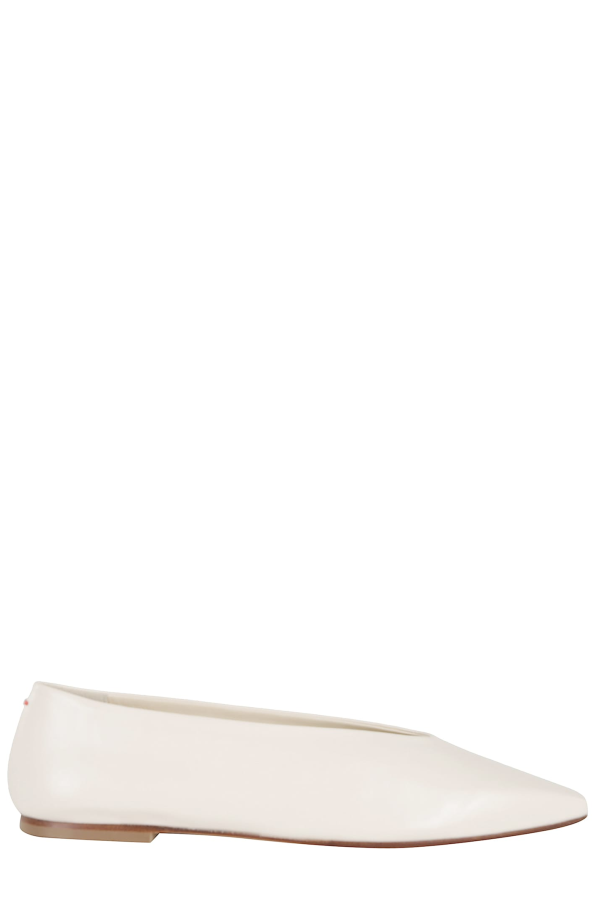 aeydē Betty Nappa Leather Flat Shoes - Creamy