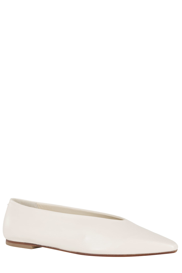 aeydē Betty Nappa Leather Flat Shoes - Creamy