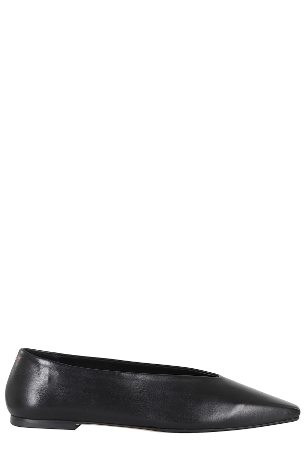aeydē Betty Nappa Leather Flat Shoes - Black