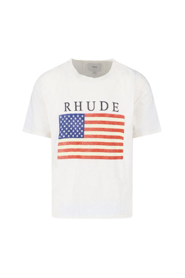 RHUDE USA T-Shirt - White