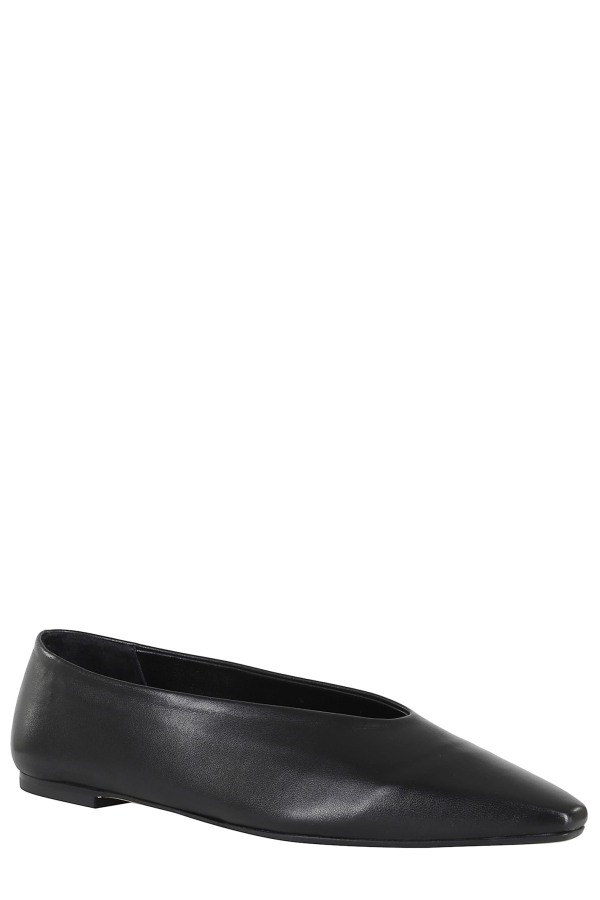 aeydē Betty Nappa Leather Flat Shoes - Black
