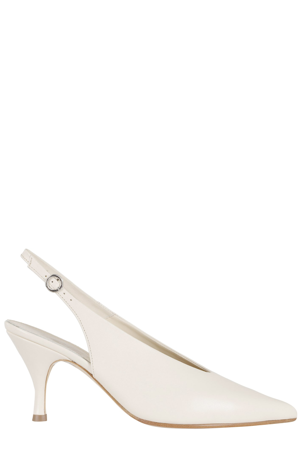 aeydē Carla Nappa Leather Heels - Cream
