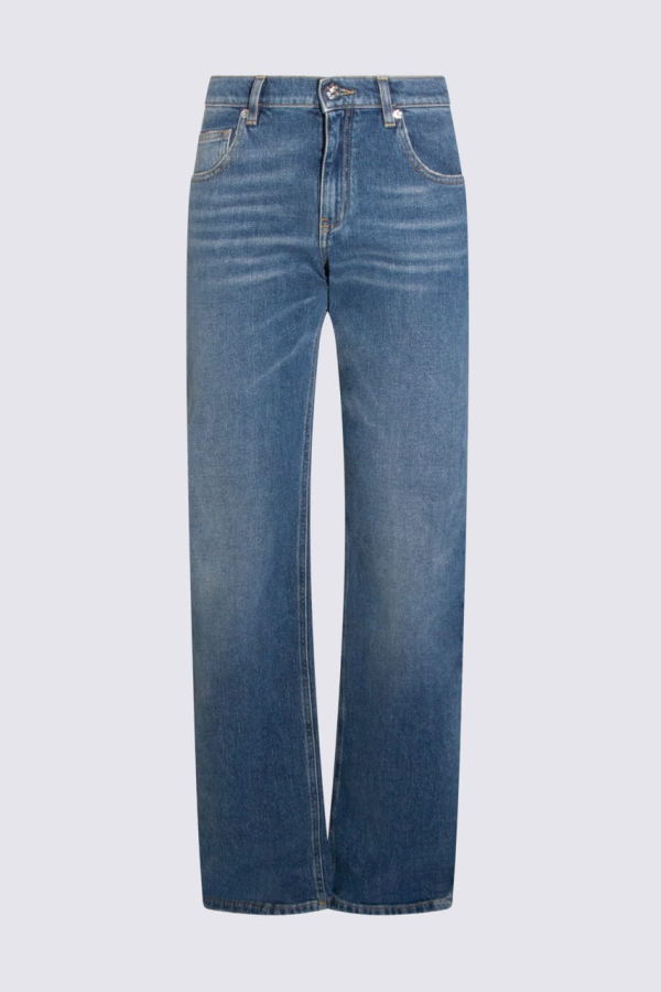 Blumarine Blue Cotton Jeans