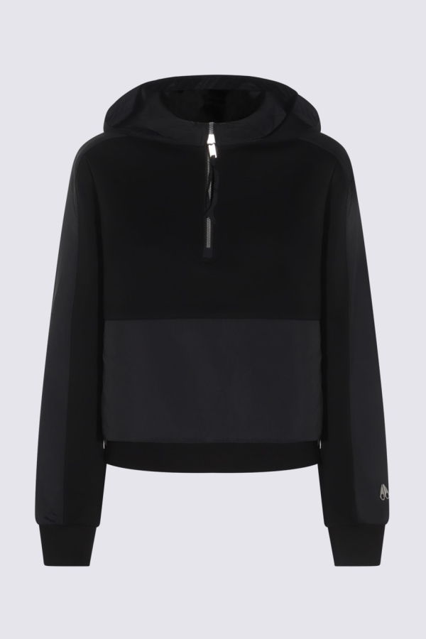 MOOSE KNUCKLES Black Cotton Sweatshirt - Black