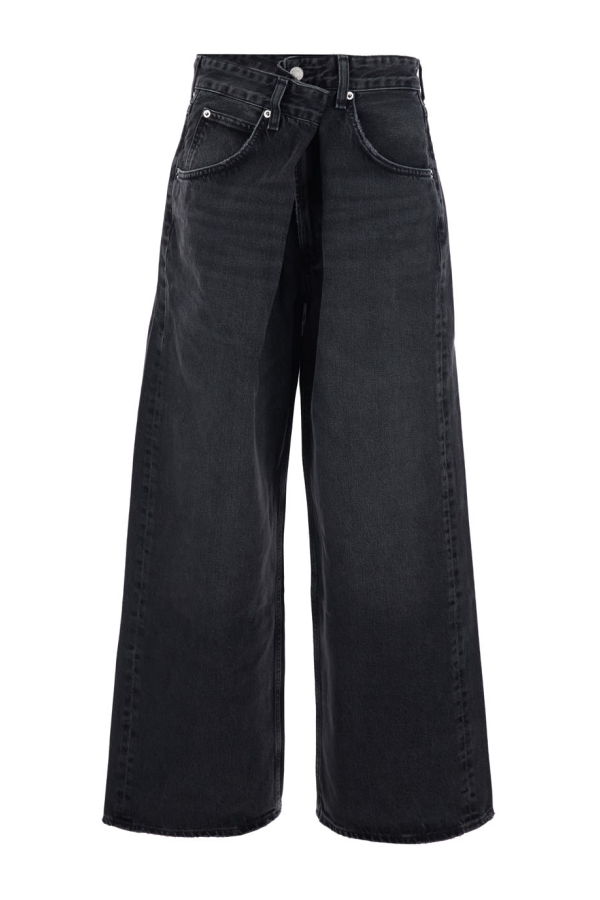 AGOLDE Vana Low-Crotch Jeans - Black