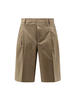 Ami Alexandre Mattiussi Virgin Wool Shorts - Beige Taupe - Thumbnail 1
