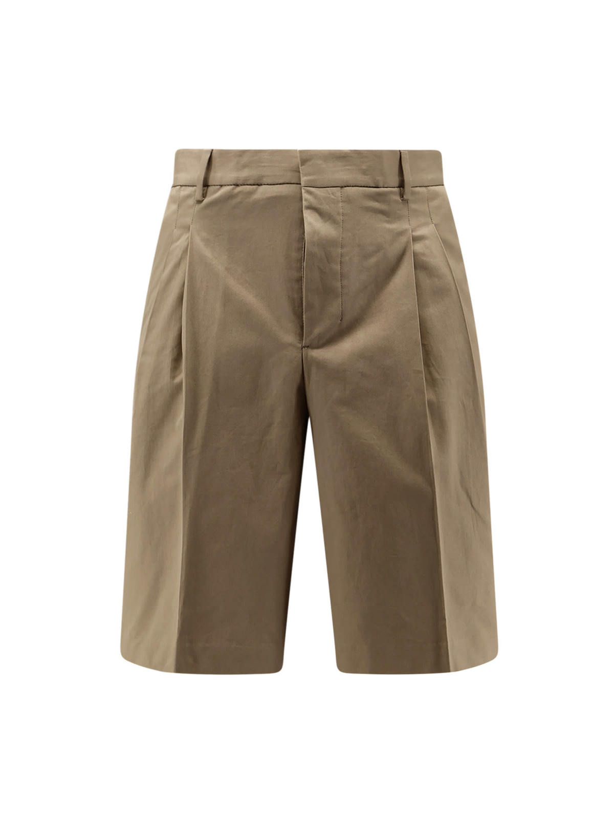 Ami Alexandre Mattiussi Virgin Wool Shorts - Beige Taupe - Image 1 of 3