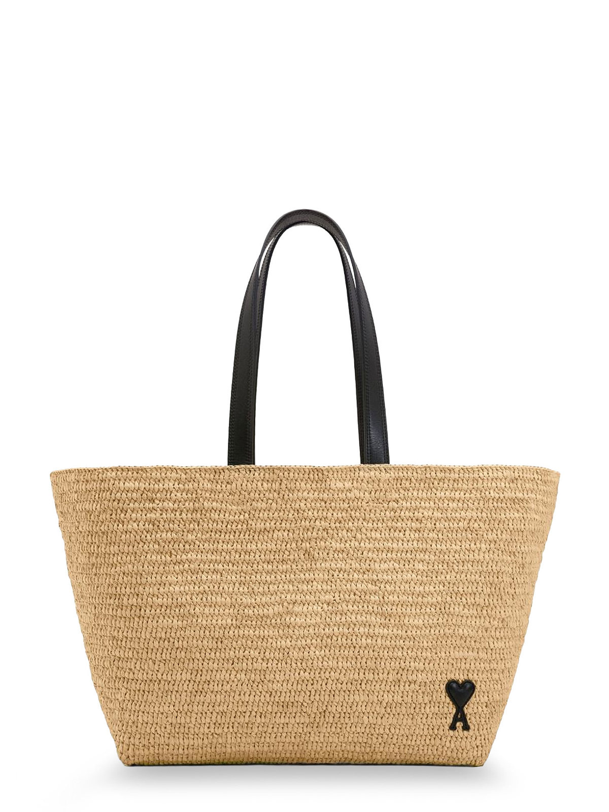 Ami Alexandre Mattiussi Ami De Coeur Raffia Shoulder Bag - Naturel - Image 1 of 4