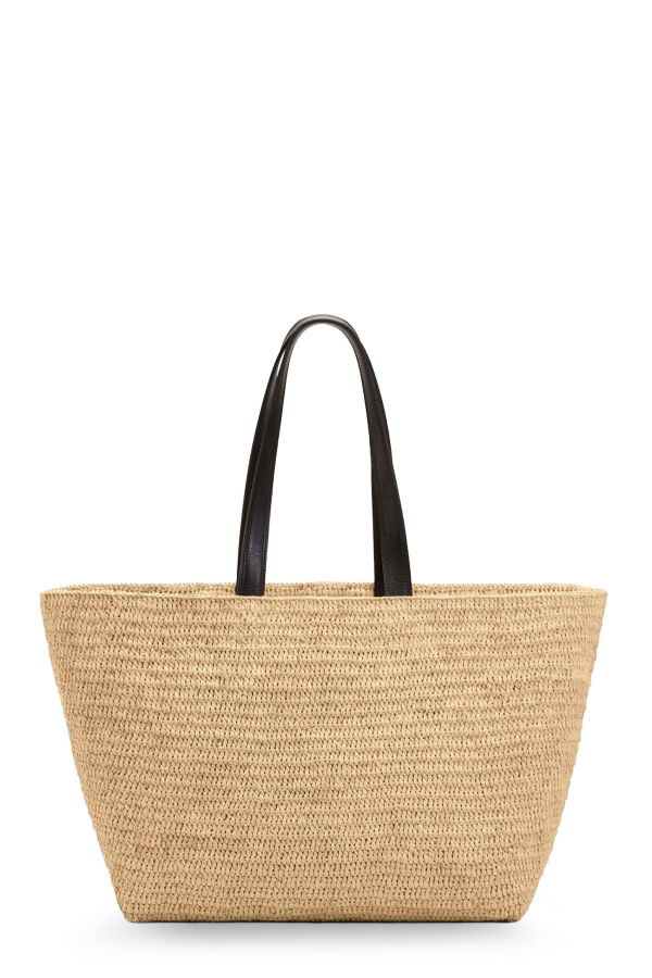 Ami Alexandre Mattiussi Ami De Coeur Raffia Shoulder Bag - Naturel