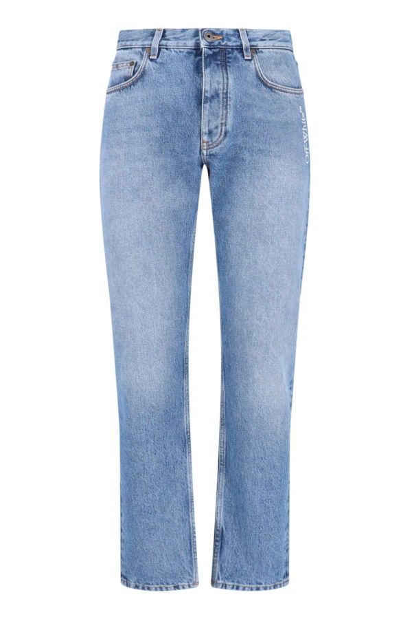 Off-White Half-Arrow Straight Jeans - Blue