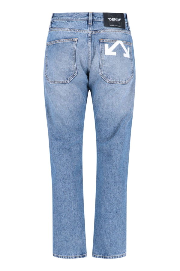 Off-White Half-Arrow Straight Jeans - Blue