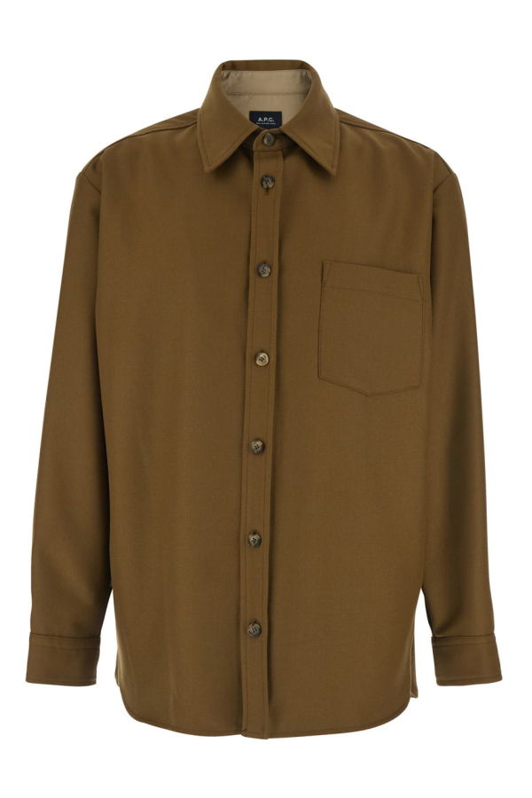 A.P.C. Classic Collar Wool Blend Jacket - Brown