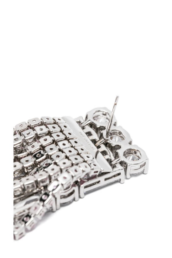 Self-Portrait Drop Earrings - Silver/Pink