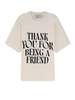 Ami Alexandre Mattiussi Cotton T-Shirt With Frontal Print - Blanc Creme - Thumbnail 1