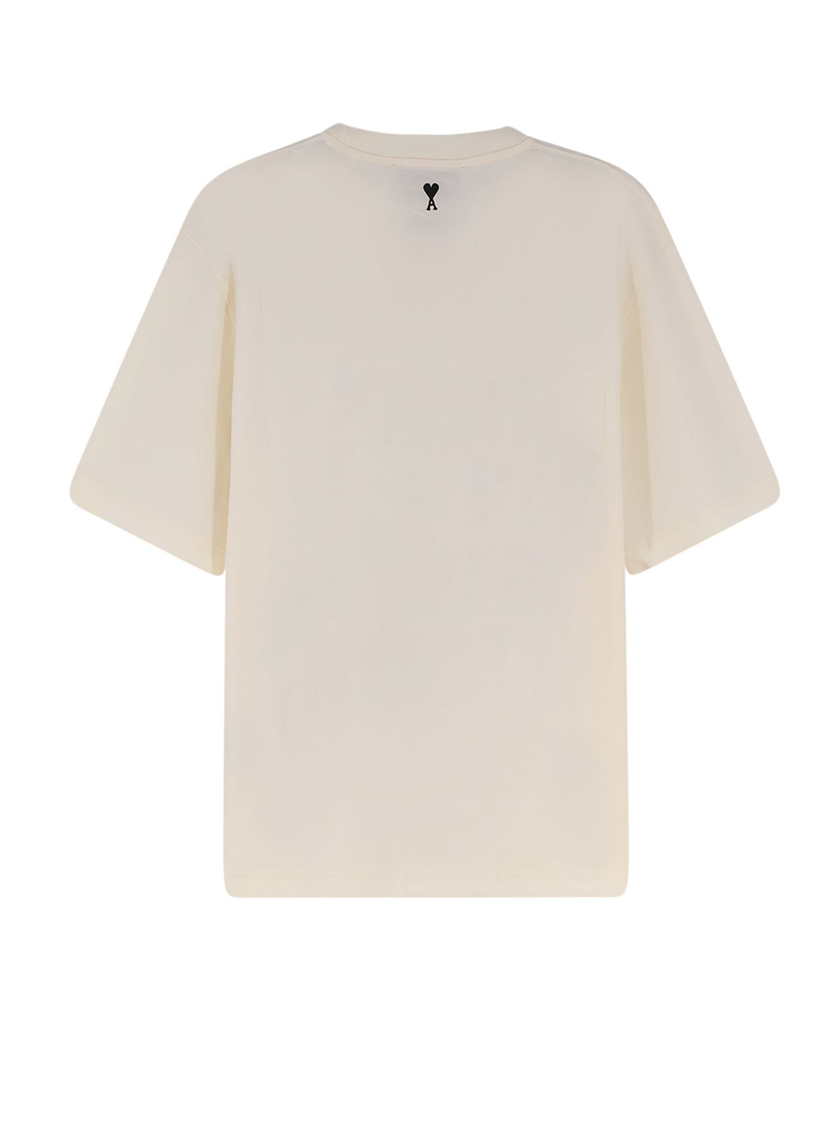 Ami Alexandre Mattiussi Cotton T-Shirt With Frontal Print - Blanc Creme - Image 2 of 3
