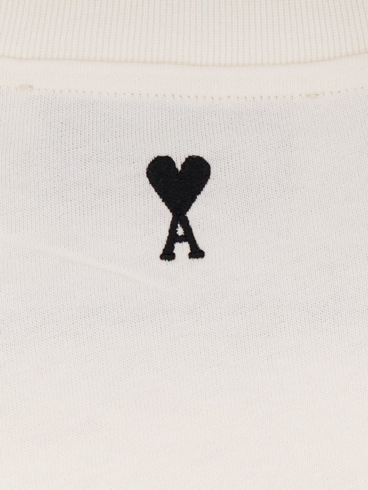 Ami Alexandre Mattiussi Cotton T-Shirt With Frontal Print - Blanc Creme - Image 3 of 3