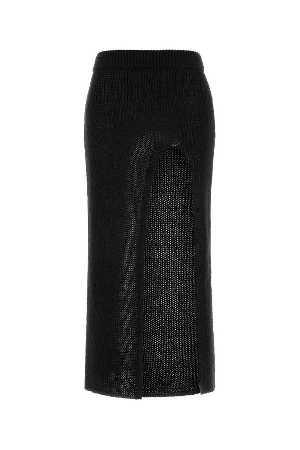 Alanui Slate Knit Island Memories Skirt - Black