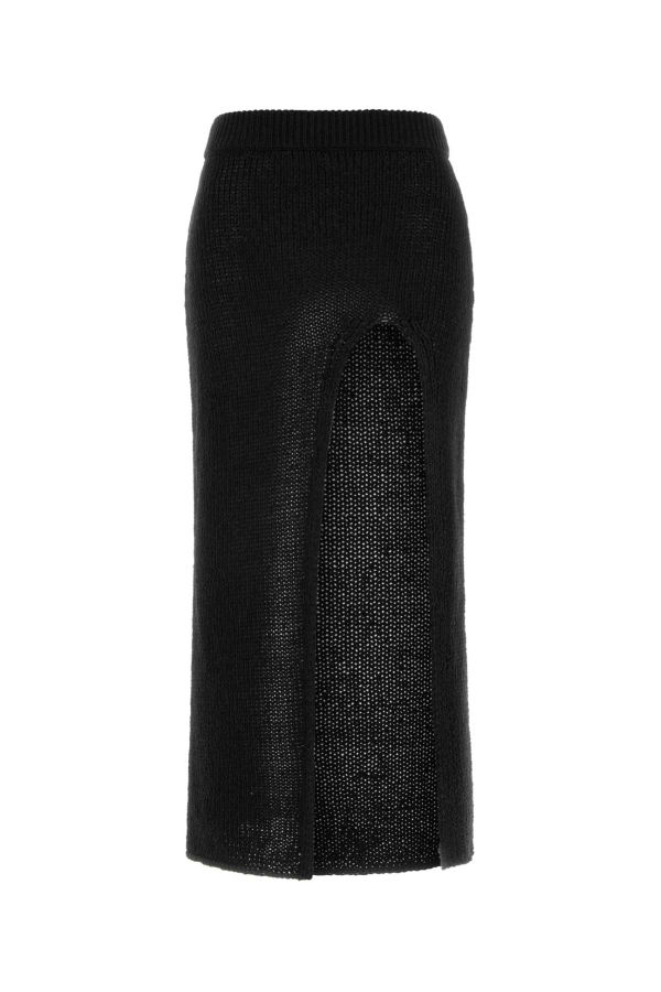 Alanui Slate Knit Island Memories Skirt - Black