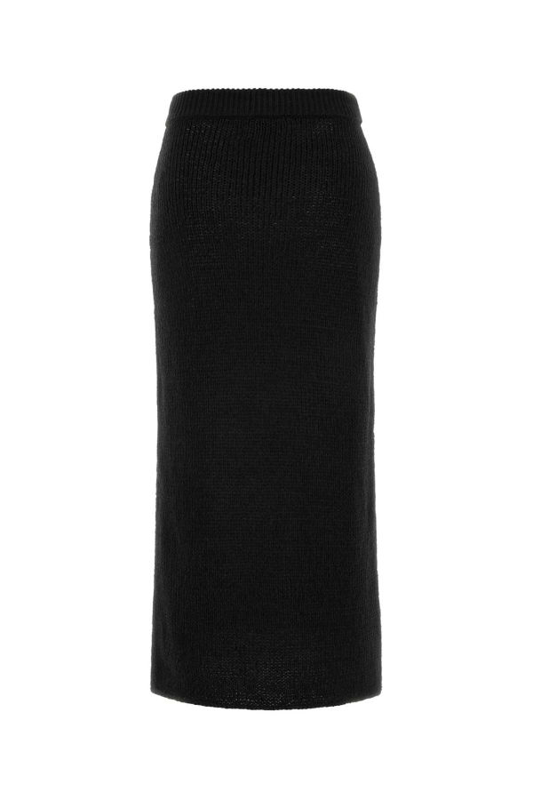 Alanui Slate Knit Island Memories Skirt - Black