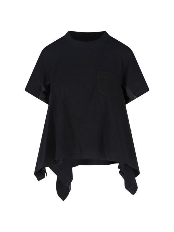 sacai Asymmetric T-Shirt - Black