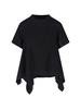 sacai Asymmetric T-Shirt - Black - Thumbnail 1