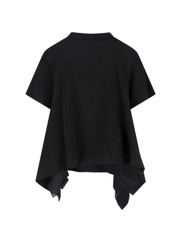 sacai Asymmetric T-Shirt - Black