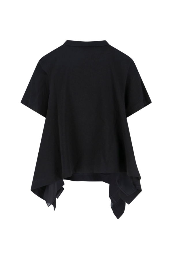 sacai Asymmetric T-Shirt - Black
