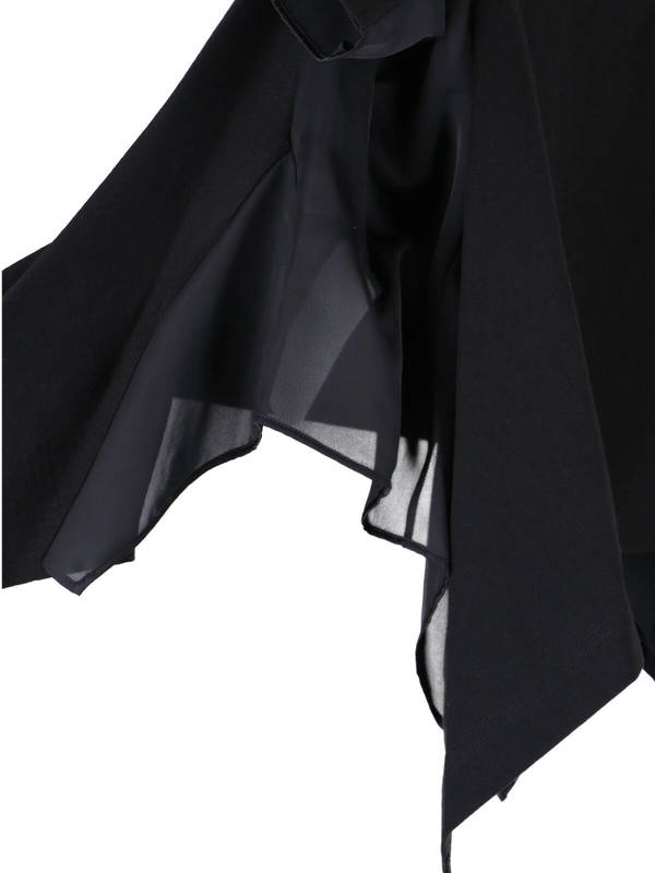 sacai Asymmetric T-Shirt - Black