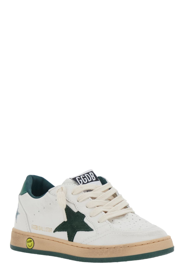 KIDS Golden Goose Ballstar Low Top Sneakers - White