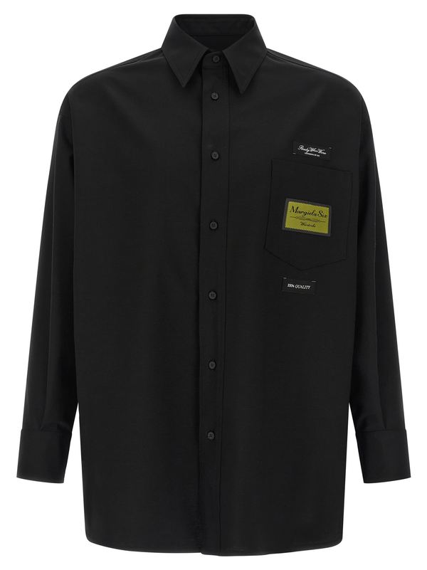 MM6 Maison Margiela Jacquard Label Shirt - Black