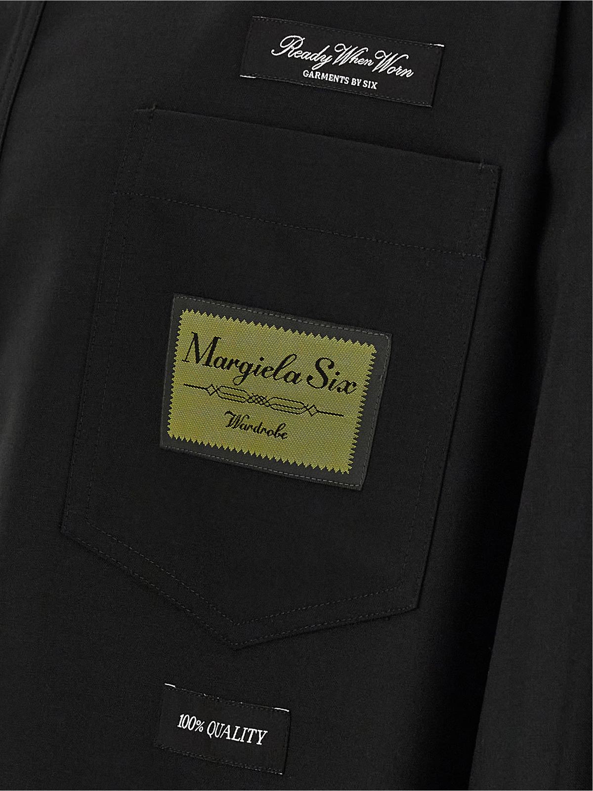 MM6 Maison Margiela Jacquard Label Shirt - Black - Image 5 of 5