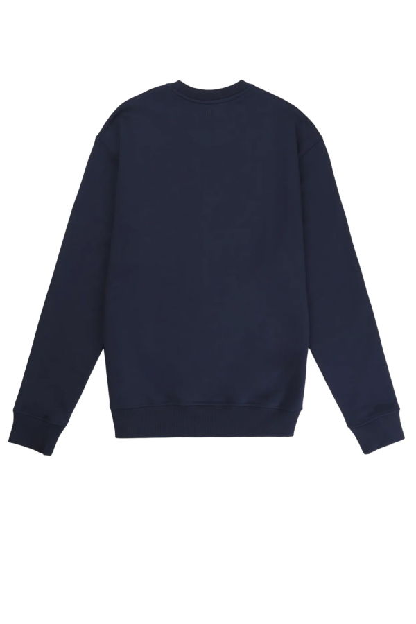Ami Alexandre Mattiussi Cotton Sweatshirt With Iconic Embroidery - Bleu Nuit