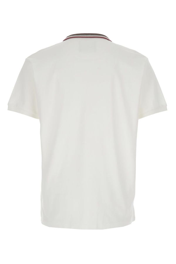 Vivienne Westwood Classic Striped Collar Orb Embroidered Polo Shirt - White