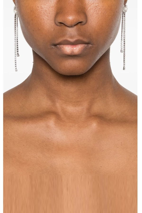 Self-Portrait Jewellery Earrings - Silver/White