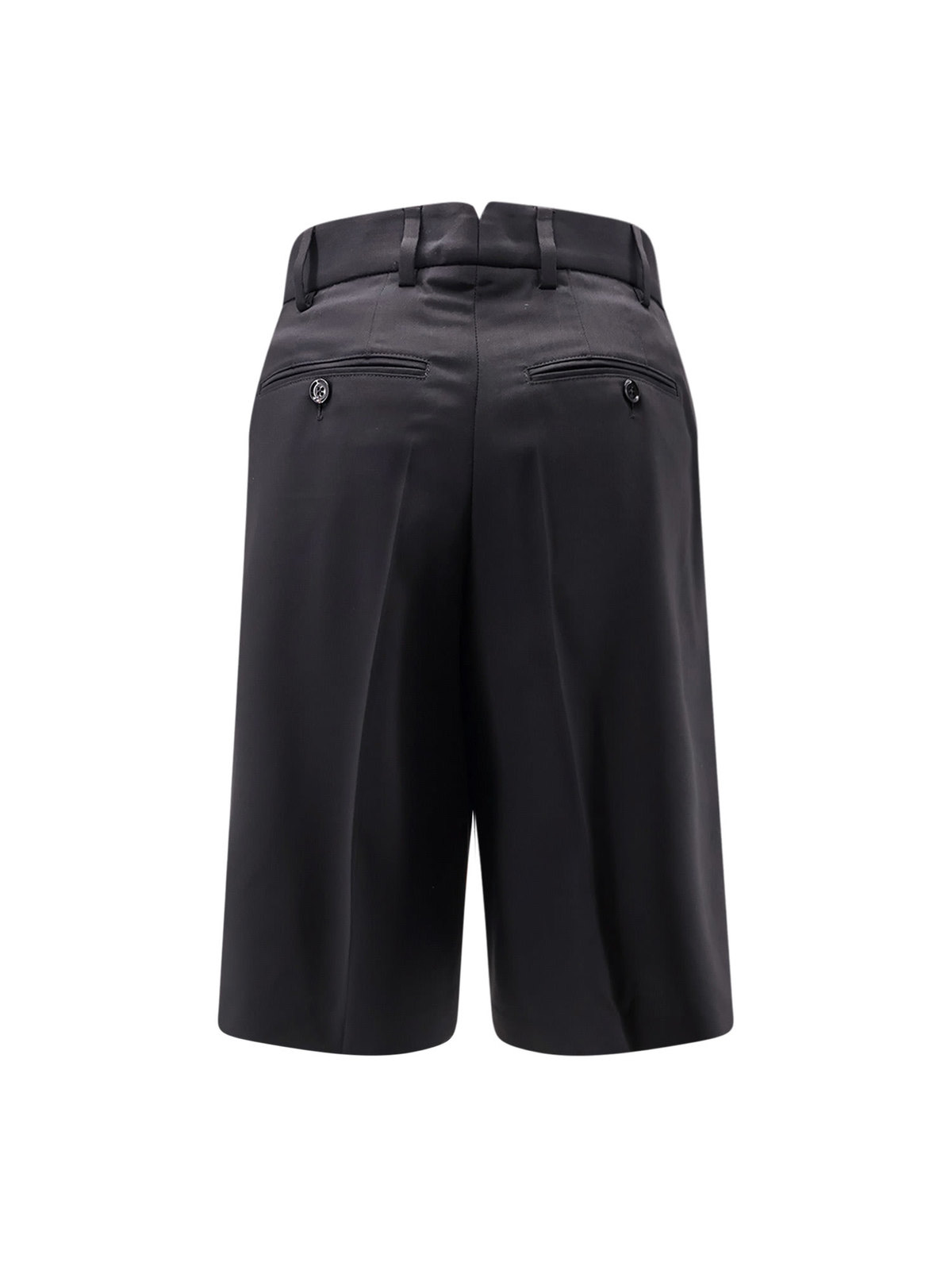 Ami Alexandre Mattiussi Virgin Wool Shorts - Black - Image 2 of 3