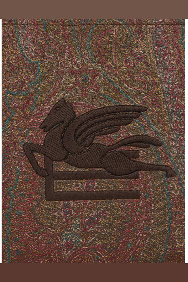 Etro Pegaso Paisley Clutch - Brown