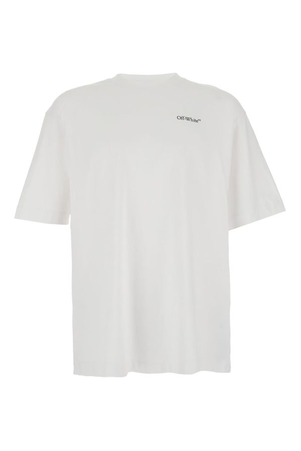 Off-White Logo Crew-Neck T-Shirt with Front and Back Print - White