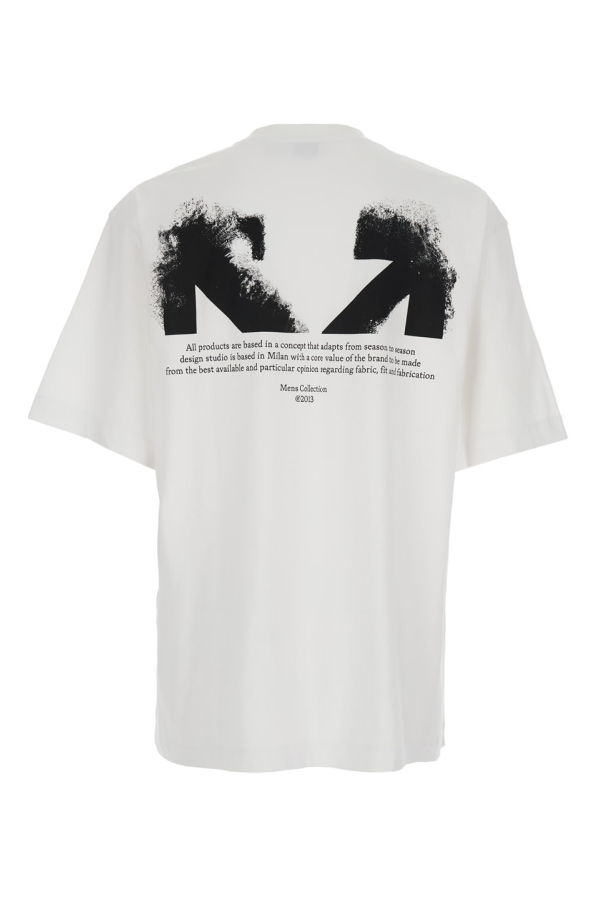 Off-White Logo Crew-Neck T-Shirt with Front and Back Print - White