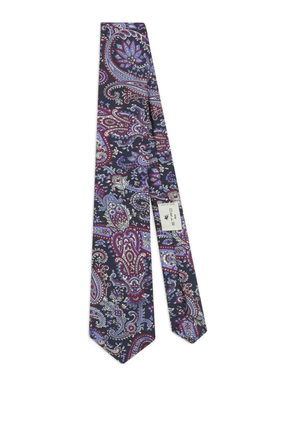 Etro Floral Paisley Tie - Blue/Red