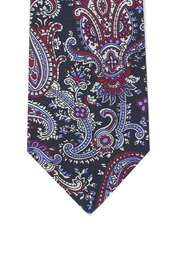Etro Floral Paisley Tie - Blue/Red