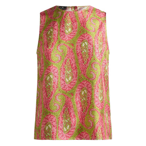 Etro Top Tank Top - Pink/Green