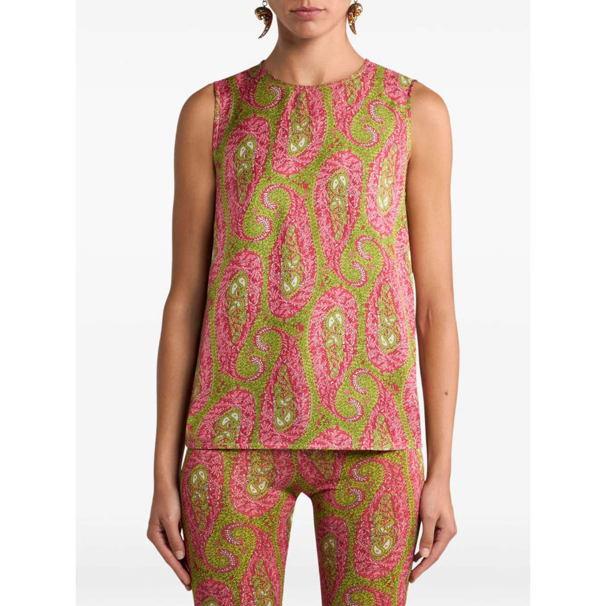 Etro Top Tank Top - Pink/Green - Image 2 of 5
