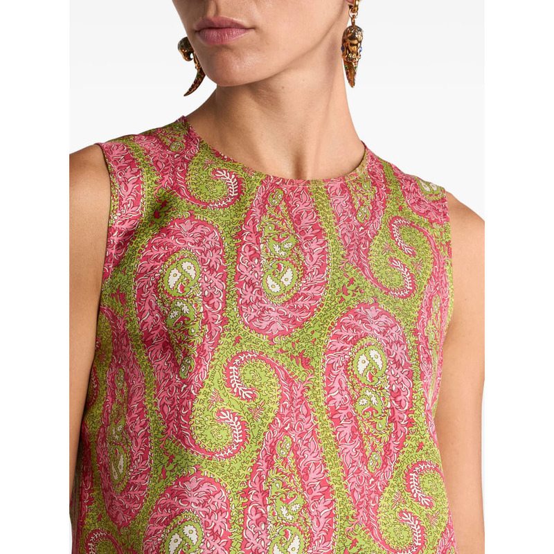 Etro Top Tank Top - Pink/Green