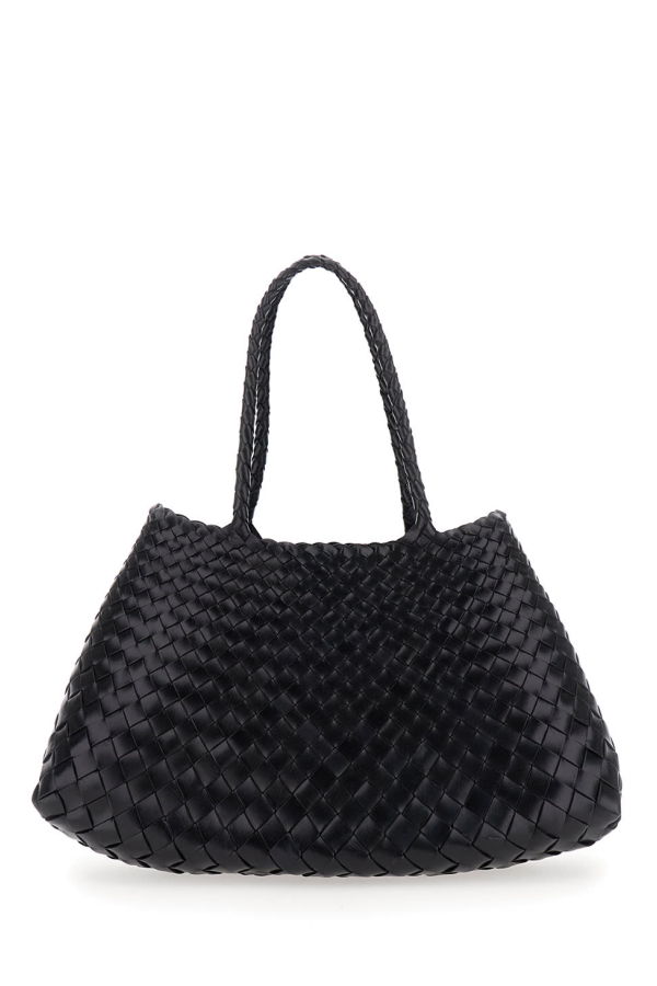 Dragon Diffusion Santa Croce Interwoven Leather Crossbody Bag - Black