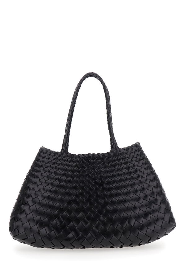 Dragon Diffusion Santa Croce Interwoven Leather Crossbody Bag - Black