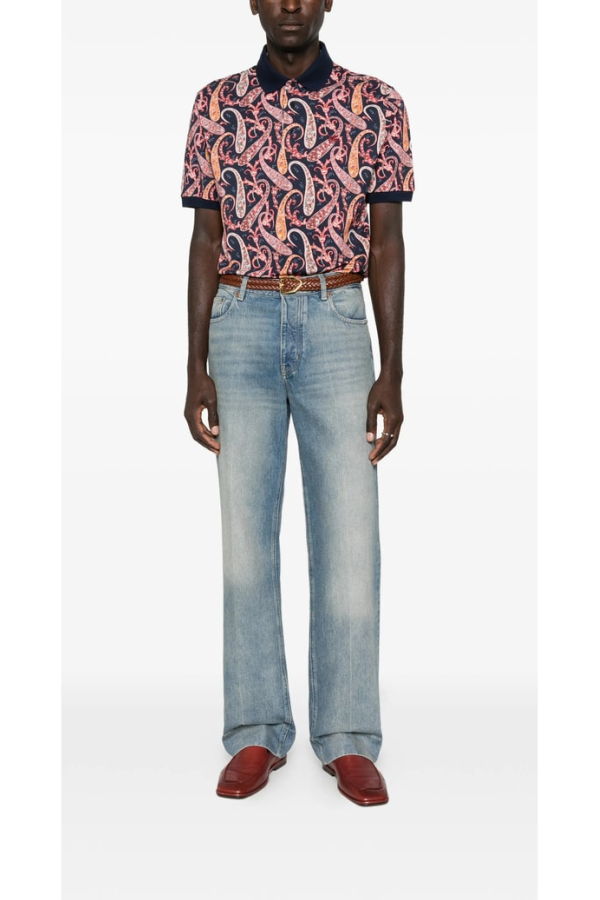 Etro Sweater Polo Shirt - Blue