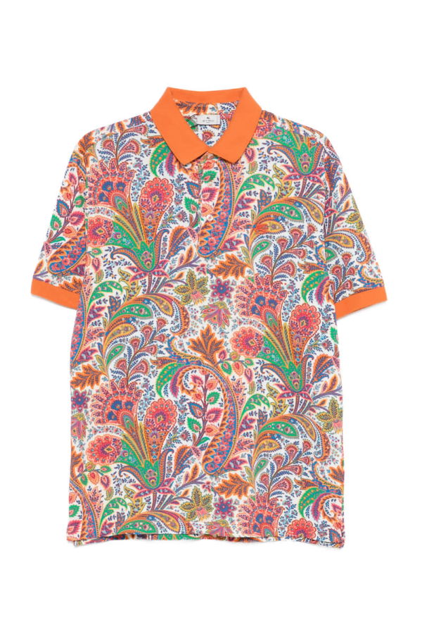 Etro Sweater Polo Shirt - Orange