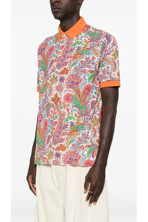 Etro Sweater Polo Shirt - Orange