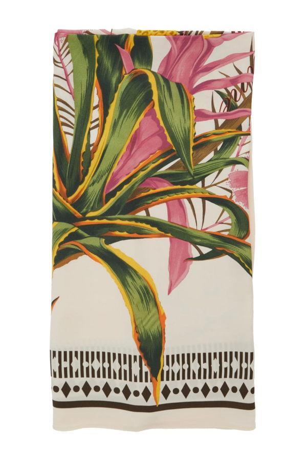 Blumarine Scarf With All-Over Print in Silk Scarf - Multicolor