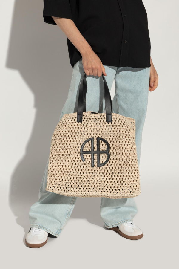 Anine Bing Palermo Shopper Bag Tote - Neutrals/Black